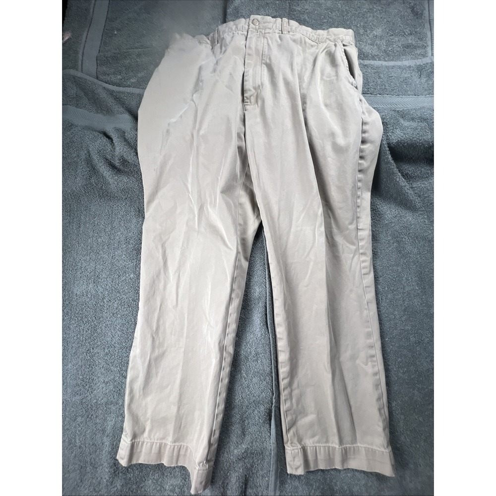 Polo Ralph Lauren Prospect Pants‎ Men's 36x30 Chino Khaki 100% Cotton Flat Front